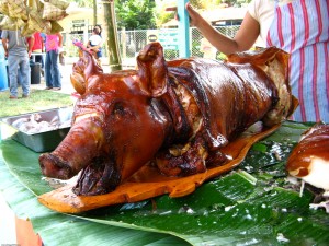 A Whole Roasted Pig can be smoked (up to 100 lbs for the Regular Grill) 