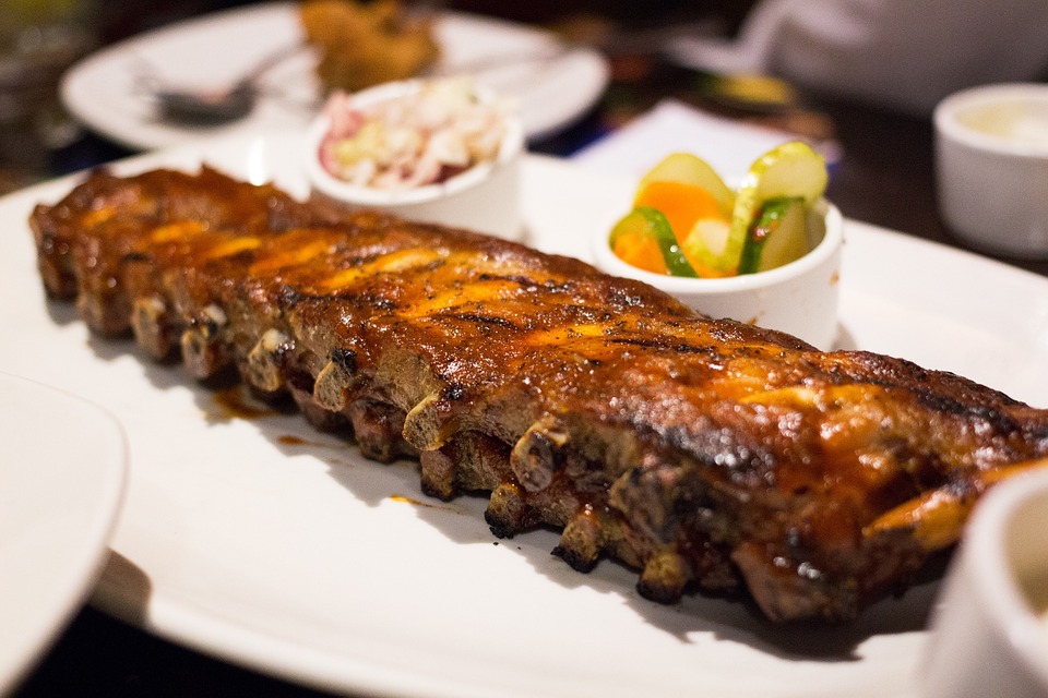 Tasty ribs that can be barbecued on an Iron Horse BBQ